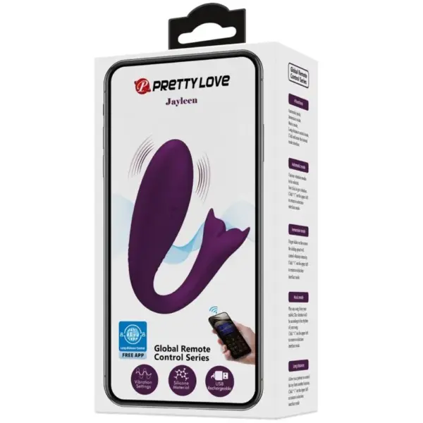 Pretty Love - Vibrador rabbit con licking morado - Imagen 20