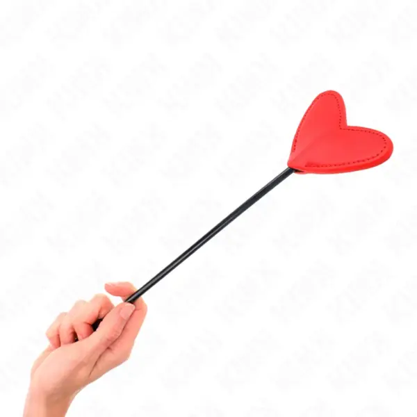 KINK - Pala Forma de Corazón Rojo 33 x 10 cm: Placer y Control en tus Juegos BDSM - Imagen 5