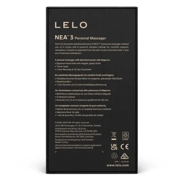 LELO - NEA 3 Masajeador Personal Negro para Placer en Pareja - Imagen 5