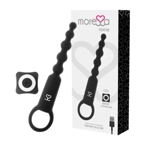 MORESSA - Ronie Potente Vibrador Control Remoto Negro para Placer Anal - Imagen 2