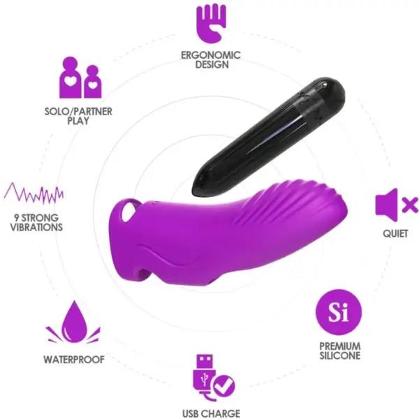 ARMONY - Vibrador dedal fucsia para placer intenso - Imagen 3