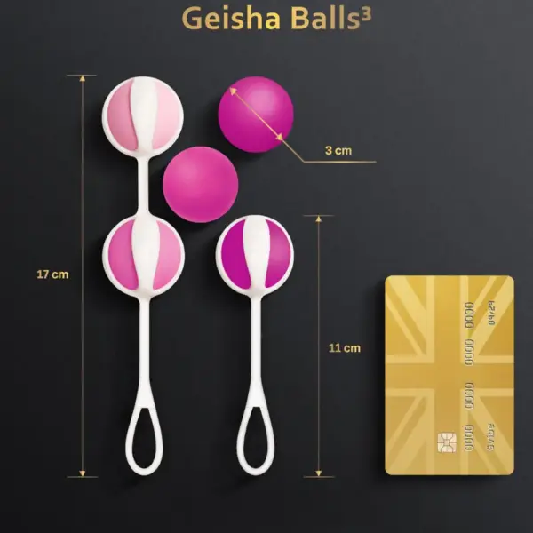 G-VIBE - Set de 5 Bolas Geisha Rosa para Entrenamiento Pelvico - Imagen 3