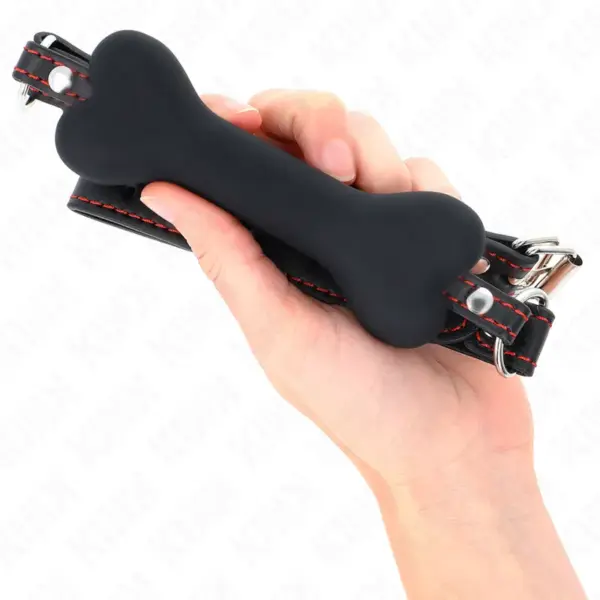 KINK - Mordaza de Hueso 12 cm Negro | Control y Silencio para tus Juegos BDSM - Imagen 4