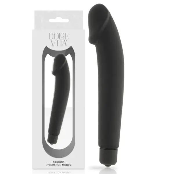 Dolce Vita - Vibrador Realista de Silicona Negro