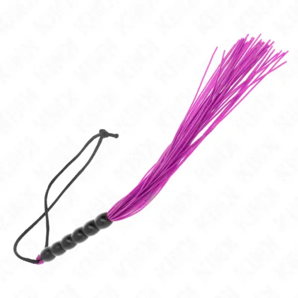 KINK - Mini Látigo de Silicona con Agarre 6 Bolas Morado 26 cm - Imagen 5