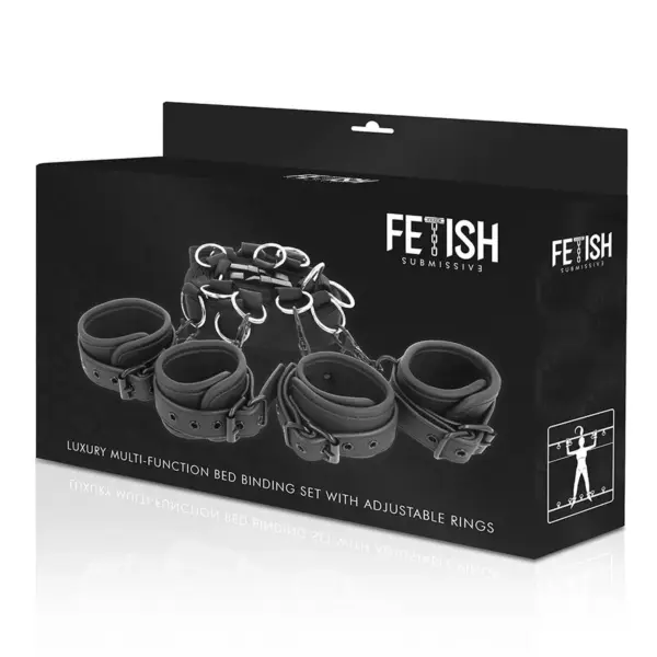 Fetish Submissive - Set Ataduras Cama Luxury con Forro de Neopreno - Imagen 10