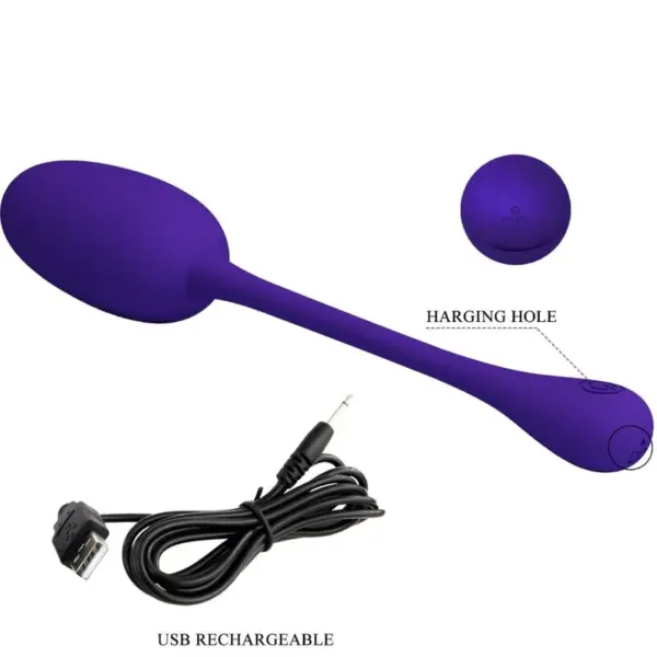 Pretty Love - Huevo Vibrador Recargable Lila - Imagen 8