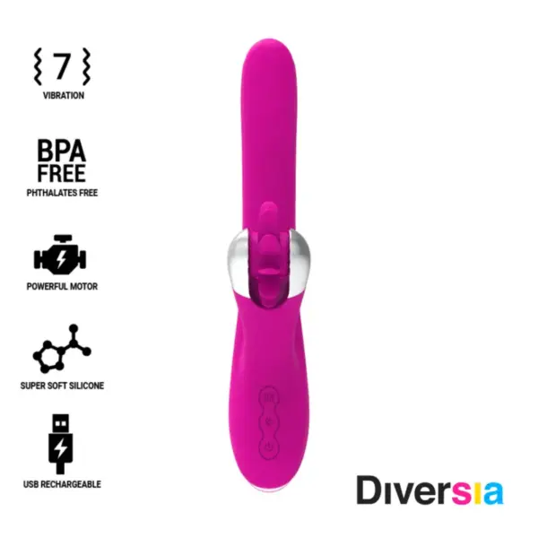 DIVERSIA - Bunny Rotation 24 CM - Vibrador con Perlas Giratorias - Imagen 2