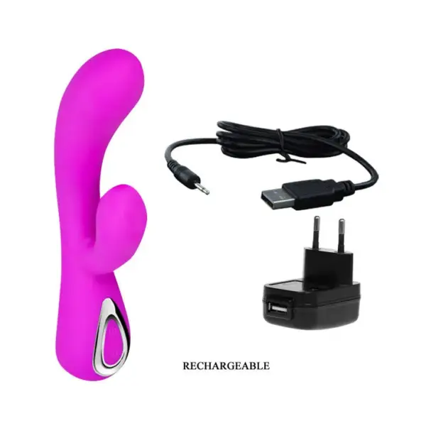 Pretty Love - Vibrador rabbit con licking morado - Imagen 9