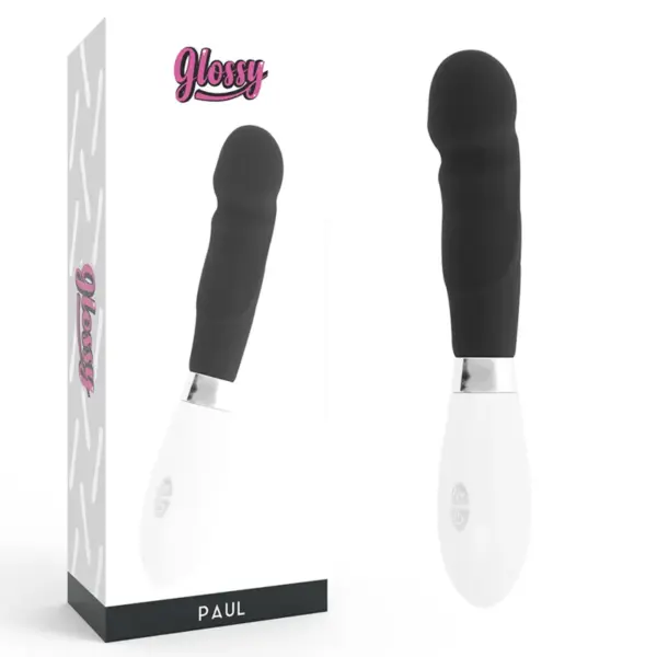 GLOSSY - Paul Vibrador Negro Realista para Placer Intenso