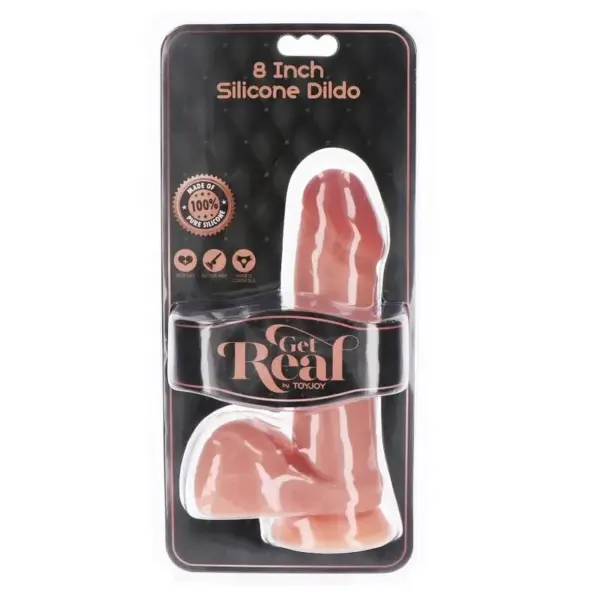 Get Real - Dildo Silicona 20,5 cm con Testículos Natural - Imagen 4