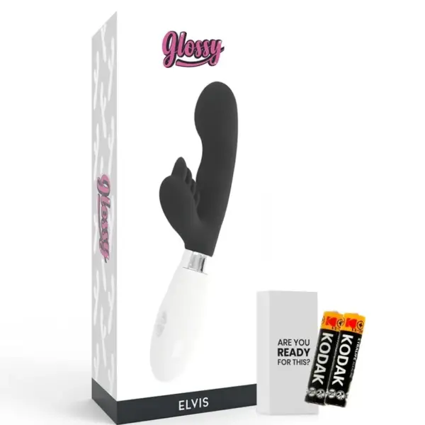 Glossy - Masajeador rabbit negro con 10 funciones - Imagen 5