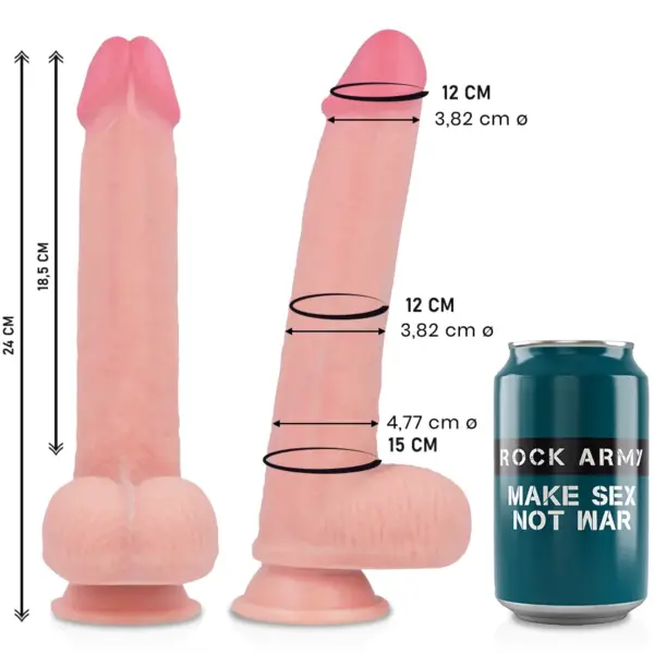 ROCKARMY - Liquid Silicone Dildo Premium Kingcobra 24 cm - 4.77 cm