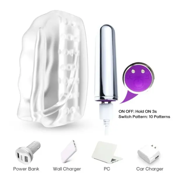 ARMONY - Master Masturbator & Vibrador Transparente - Imagen 3