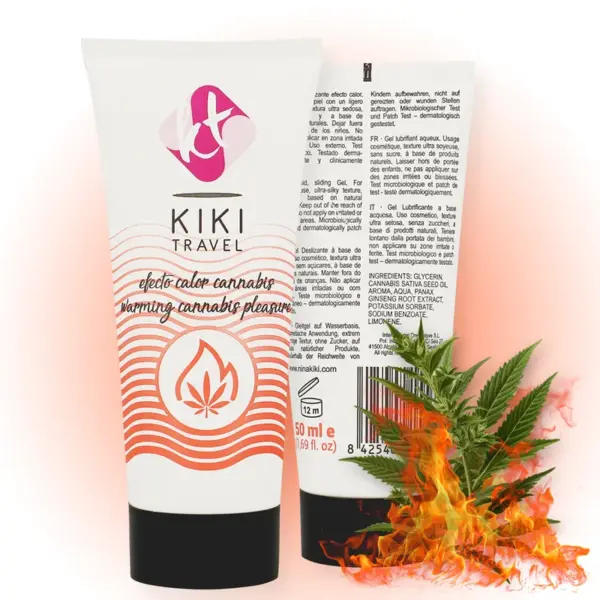 KIKÍ TRAVEL - Gel Deslizante Sabor a Cannabis Efecto Calor Intenso 50 ML - Imagen 2