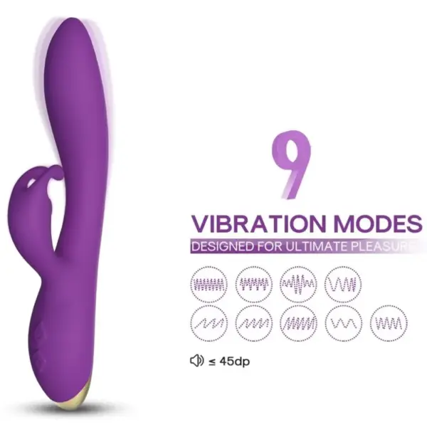 ARMONY - Vibrador rabbit con 9 modos de vibración en color violeta - Imagen 3