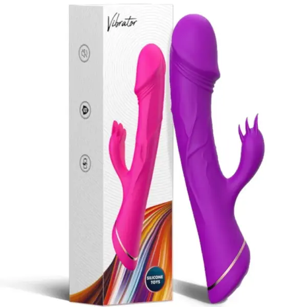 ARMONY - Dildo vibrador rabbit silicona violeta - Imagen 6