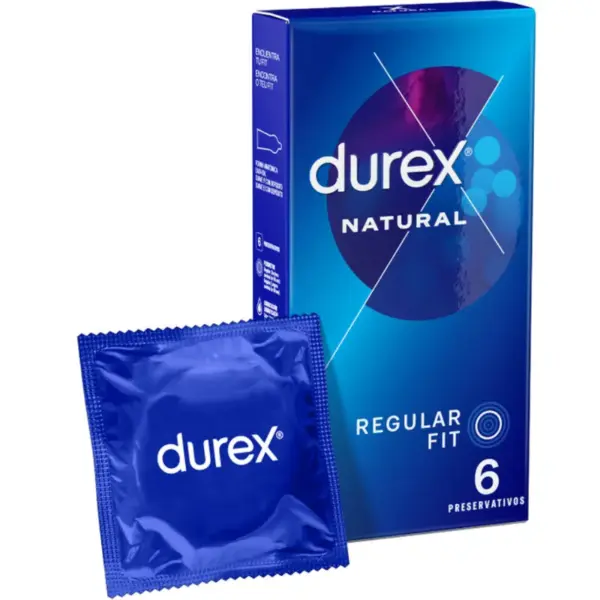 Durex - Natural Classic 6 Unidades | Preservativos de Latex de Caucho Natural