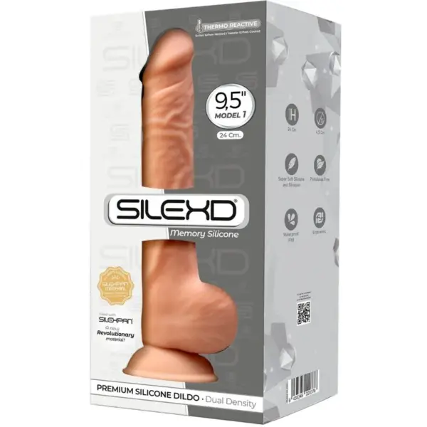 SILEXD - Modelo 1 Pene Realista Silicona Premium Silexpan 24 cm - Imagen 3