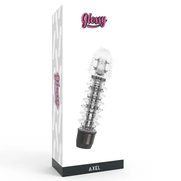 GLOSSY - Vibrador negro Jelly Axel con múltiples velocidades - Imagen 4