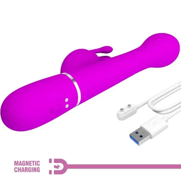 Pretty Love - Vibrador rabbit con licking morado - Imagen 8