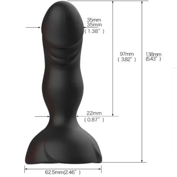 ARMONY - Vibrador & Plug Anal Control Remoto Negro - Experiencia Única de Placer - Imagen 3