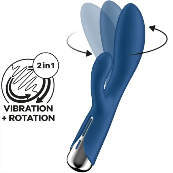 Satisfyer - Spinning Rabbit 1 Estimulación Clítoris y Punto G Azul - Imagen 6