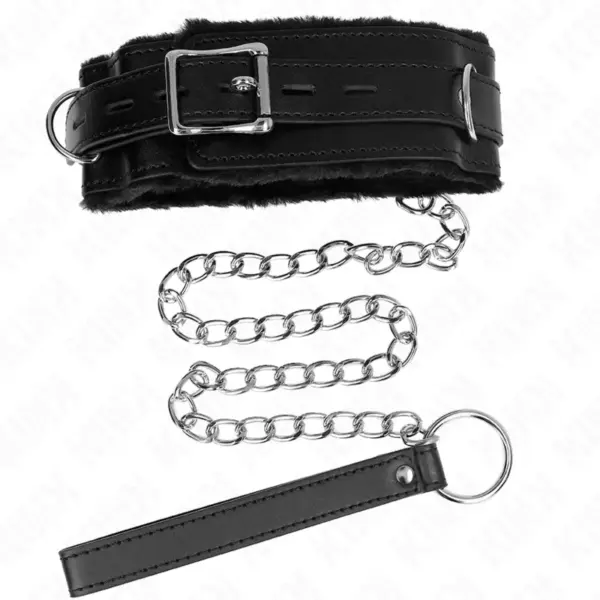 KINK - Collar con correa 65 cm con restricciones negro ajustable - Imagen 5