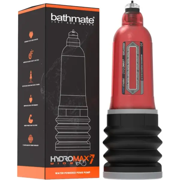 BATHMATE - Hydromax 7 Wide Boy X30 Rojo - Aumento de Circunferencia Efectivo - Imagen 2