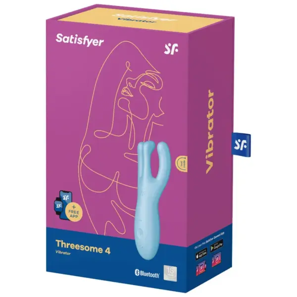 Satisfyer Threesome 4 - Vibrador App Azul para Placer Infinito - Imagen 4