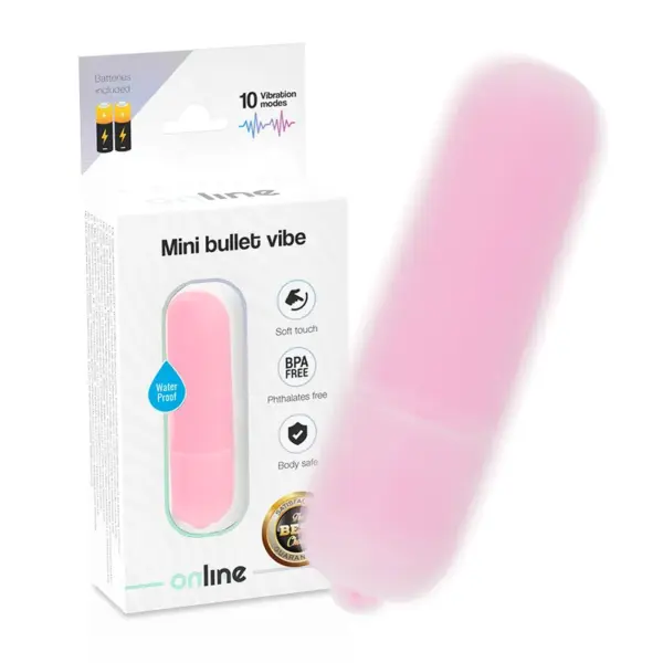 ONLINE - Mini bala vibradora rosa para placer discreto y potente - Imagen 2