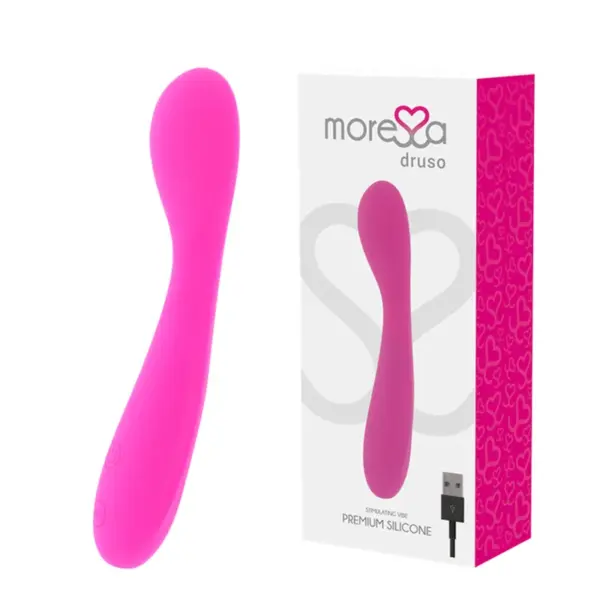 MORESSA - Druso Masajeador Duo Punto G y Suero Pélvico Premium Silicone Recargable