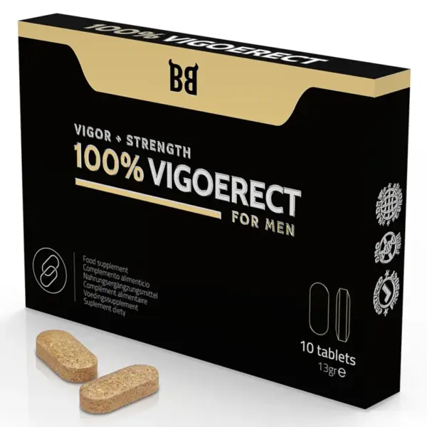 BLACK BULL VIGOERECT - Potenciador Natural para Hombres 100% Efectivo | 10 Cápsulas