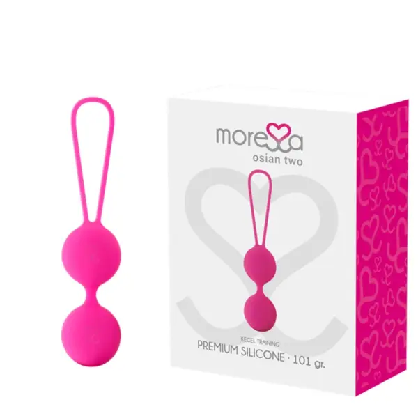 MORESSA - OSIAN TWO Entrenamiento Suelo Pélvico 101gr Premium Silicona Rosa