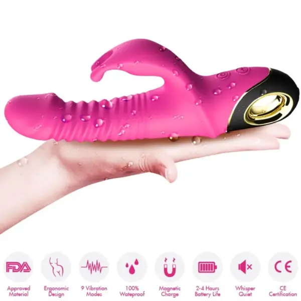 ARMONY - Vibrador rabbit fucsia para placer intenso - Imagen 4