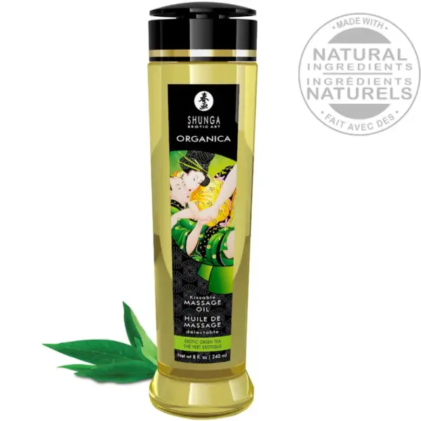 SHUNGA - Aceite de Masaje Orgánico Té Verde 240 ml