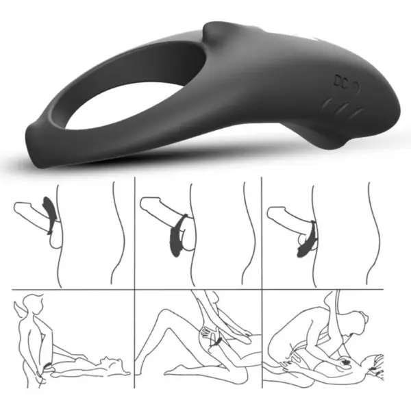 ARMONY - Anillo Vibrador para Parejas con Control Remoto Negro - Imagen 5