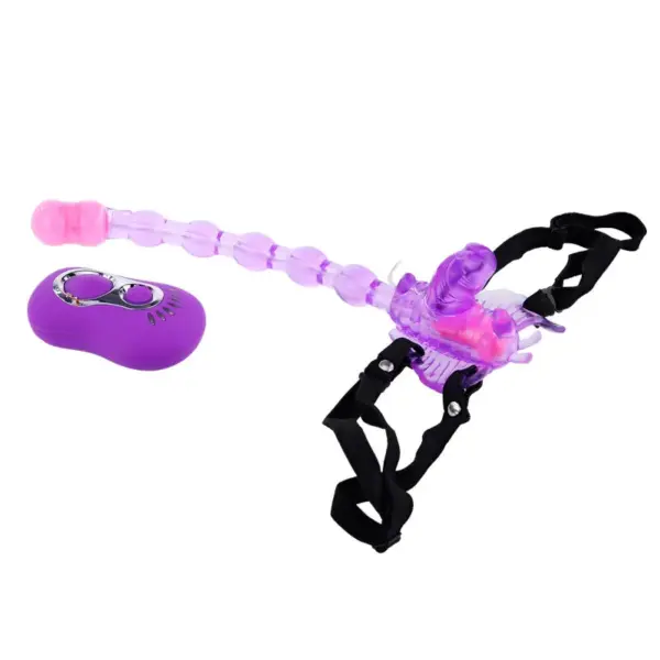 Baile - Butterfly Strap On Lila: Vibrador Multiorgásmico - Imagen 2