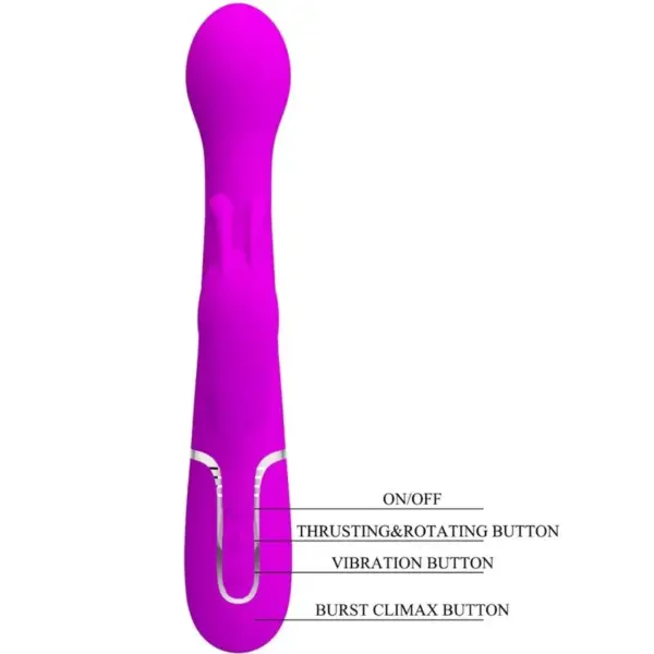 Pretty Love - Vibrador rabbit con licking morado - Imagen 9