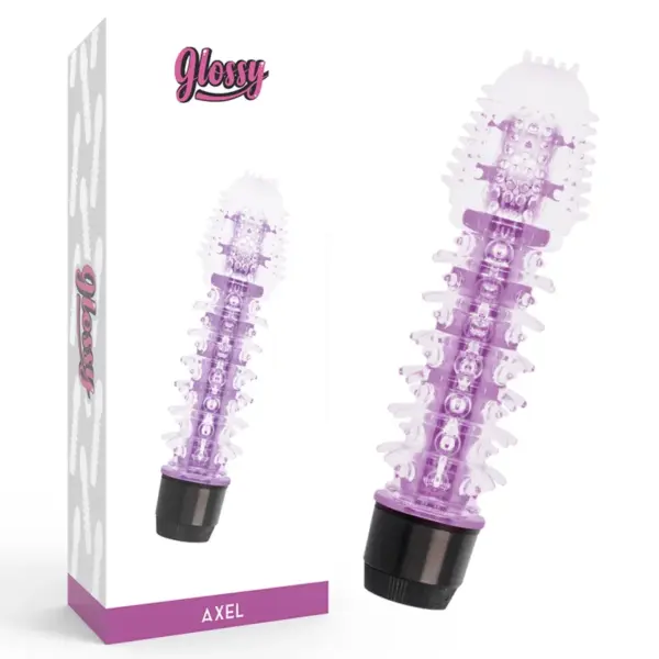 Glossy - Vibrador Axel Lila de alta potencia y diseño ergonómico