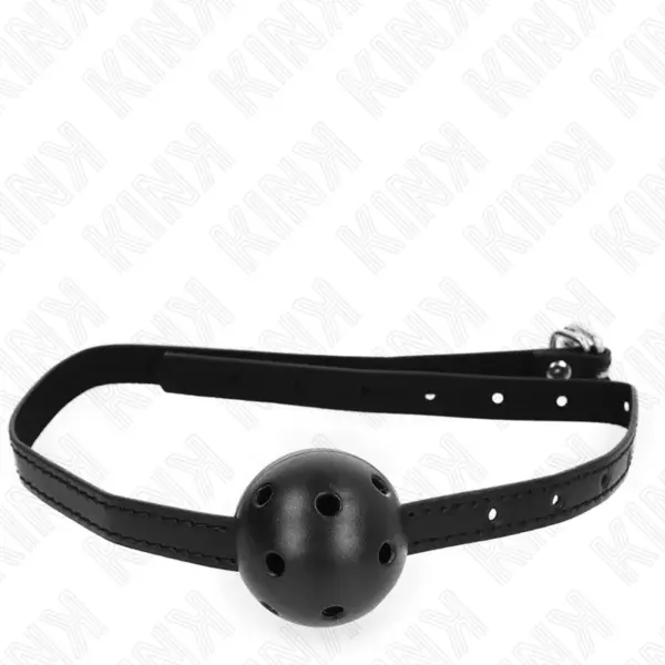 KINK - MORDAZA DE BOLA 4.5 CM TRANSPIRABLE SIMPLICITY NEGRO 62 x 1.5 CM - Imagen 3