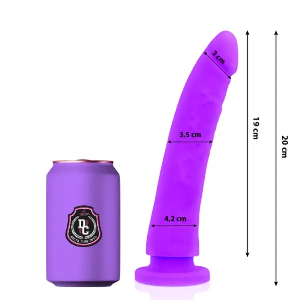 Delta Club - Dildo Lila de Silicona Médica de 20 cm - Imagen 2