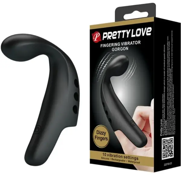 Pretty Love - Dedal vibrador Gorgon negro