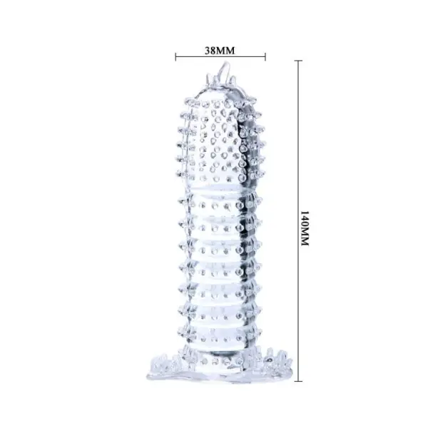 BAILE - Funda para Pene con Puntos Estimulantes Transparente 14 cm - Imagen 4