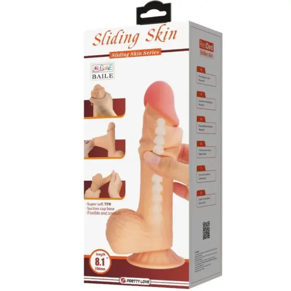 Pretty Love - Sliding Skin Series Dildo Realístico con Ventosa 20.6 cm - Imagen 7