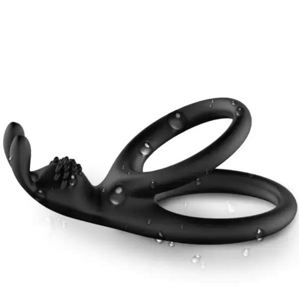 ARMONY - Anillo doble rabbit negro para el pene