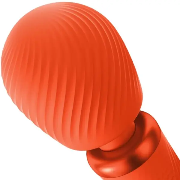 FUN FACTORY - VIM WAND RUMBLE Vibrador Recargable de Silicona Naranja - Imagen 3