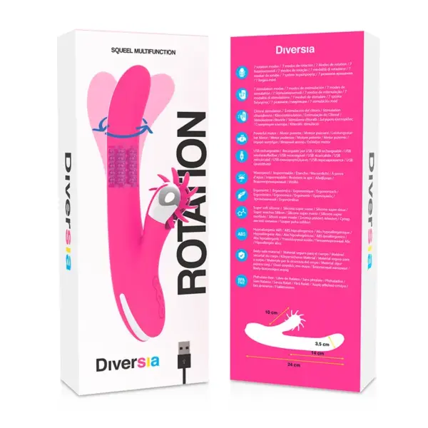 DIVERSIA - Bunny Rotation 24 CM - Vibrador con Perlas Giratorias - Imagen 10