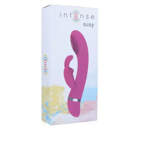 INTENSE - Vibrador Rabbit Oscilante de Silicona Rosa - Imagen 3