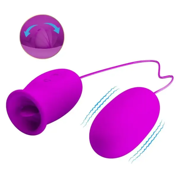 Pretty Love - Vibrador rabbit con licking morado - Imagen 3